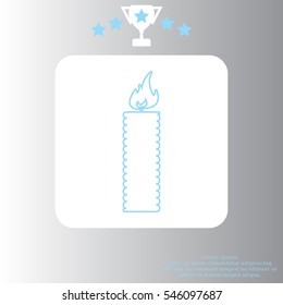 Candle line icon - Vector