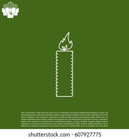Candle line icon - Vector