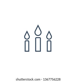 Candle line icon for web and mobile