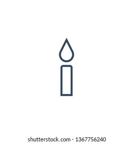 Candle line icon for web and mobile