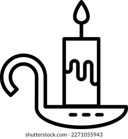 Diseño de iconos de vectores de línea de velas