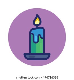 Candle Linear Color Icon
