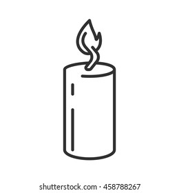 candle linear icon. Thin line design
