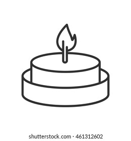 Candle linear icon. Thin line design