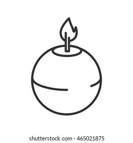 candle linear icon. Thin line design