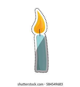 Candle lit isolated icon vector illustration graphic design