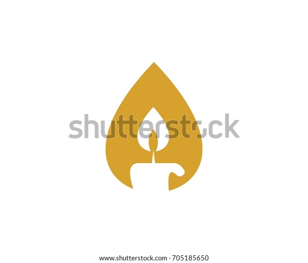 Candle Logo Stock Vector (Royalty Free) 705185650