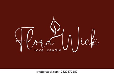 Candle logo. Aroma candle in a jar. Vector hand-drawn illustration. Design element for logo and other design