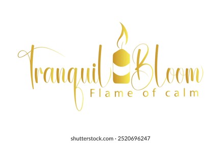 candle logo badge vector template design