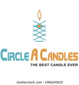 Logotipo de velas - Circle A Candle es una plantilla profesional de logotipo