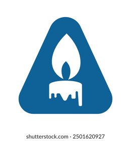 Candle Logo combine with letter A vector template
