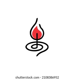 Candle logo design. Creative candle logo design vector.