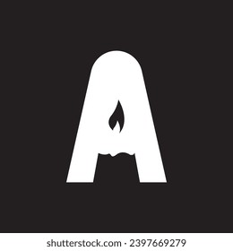 A candle logo design icon business.