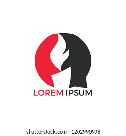 candle logo design. Natural gas business company modern trendy fresh energy abstract symbol design.