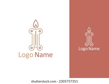 Candle Logo Design - Logo Design Template