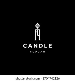 Candle Logo Icon Design Vector