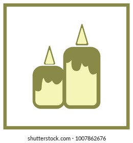 Candle logo, icon for Halloween.