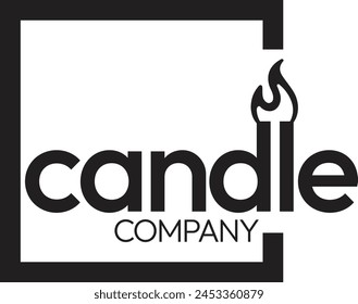 Candle logo, candle light, logo