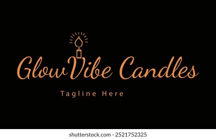 candle logo ,Candle light icon logo design vector template