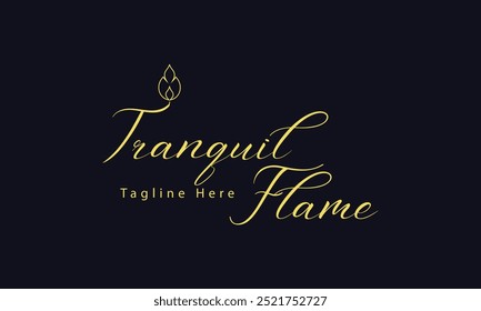 candle logo, Candle light icon logo design vector template