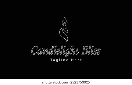 candle logo ,Candle light icon logo design vector template