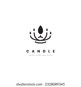 Candle logo. Lighted candles, for lighting logo.