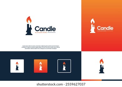 candle logo with simple and elegant style, balance, health, vector design illustration.