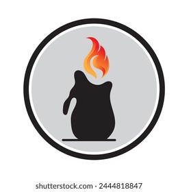 candle logo and symbol vector illustration design isolated gray background