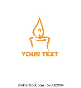 Candle Logo Template Vector Illustration Design Icon