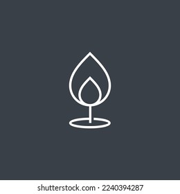 candle logo vector icon line illustration