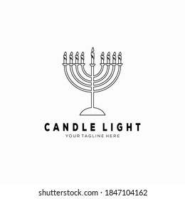 Candle logo vector illustration design