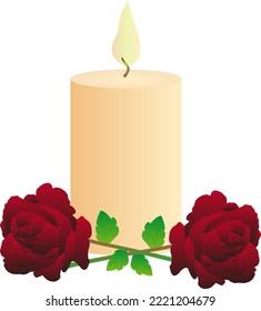 vectores de fondo de elemento romántico de amor de la vela