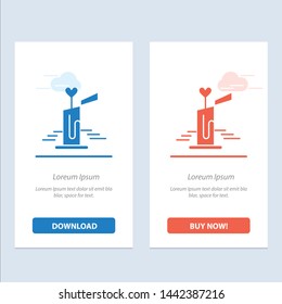 Candle, Love, Wedding, Heart  Blue and Red Download and Buy Now web Widget Card Template