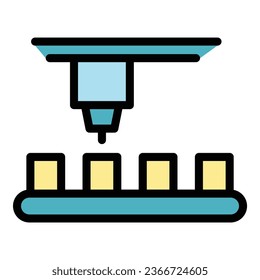 Candle making icon outline vector. Factory workshop. Chemical propolis color flat
