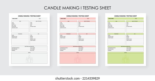 Candle Making Journal, Candlemakers log book for tracking and creating batches