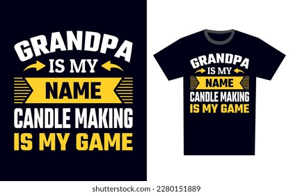 Candle Making T Shirt Design Template Vector