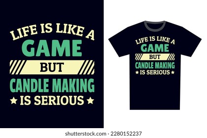 Candle Making T Shirt Design Template Vector