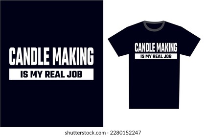 Candle Making T Shirt Design Template Vector