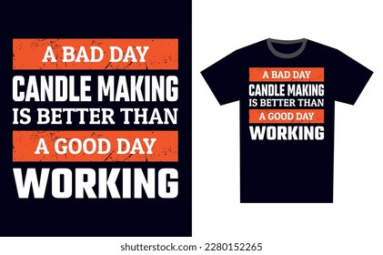 Candle Making T Shirt Design Template Vector