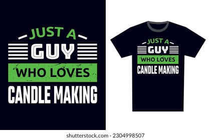 Candle Making T Shirt Design Template Vector