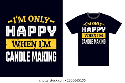 Candle Making T Shirt Design Template Vector