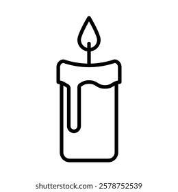 Candle Making Vector Line Icon Design