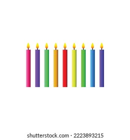 Candle for menorah or hanukkah vector