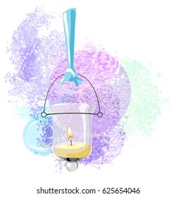 candle on an abstract background