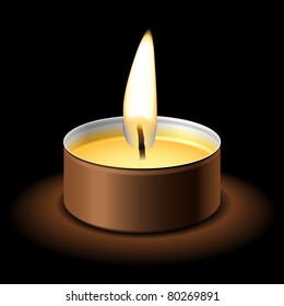 Candle On White Vector Stock Vector (Royalty Free) 59067880