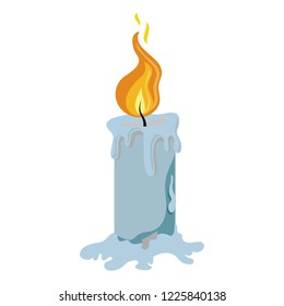Candle on fire