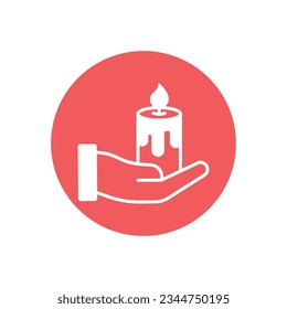 Velas a mano Icono vector que puede modificar o editar fácilmente

