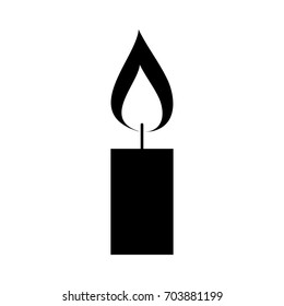candle on isolated icon