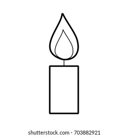 candle on isolated icon