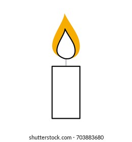 candle on isolated icon